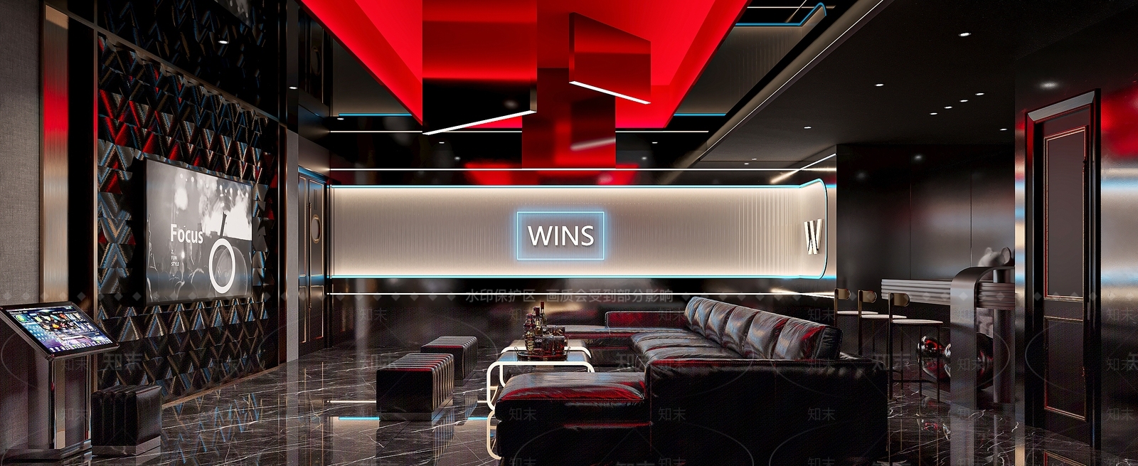 现代KTV包厢3D模型下载【ID:1123379093】