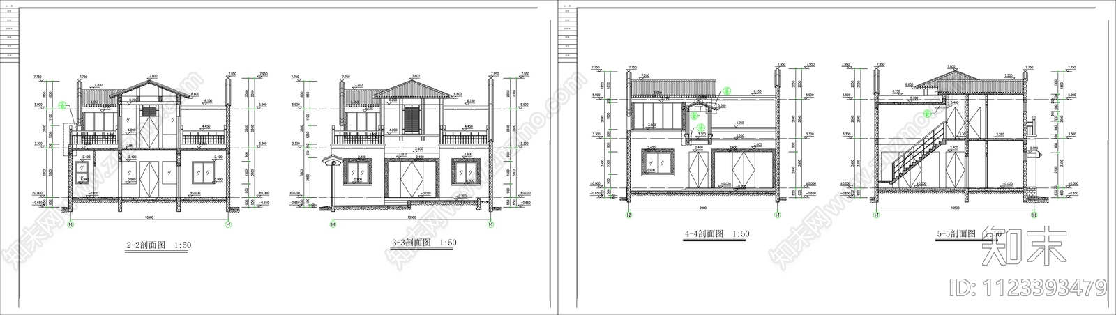 中式四合院平面图施工图下载【ID:1123393479】