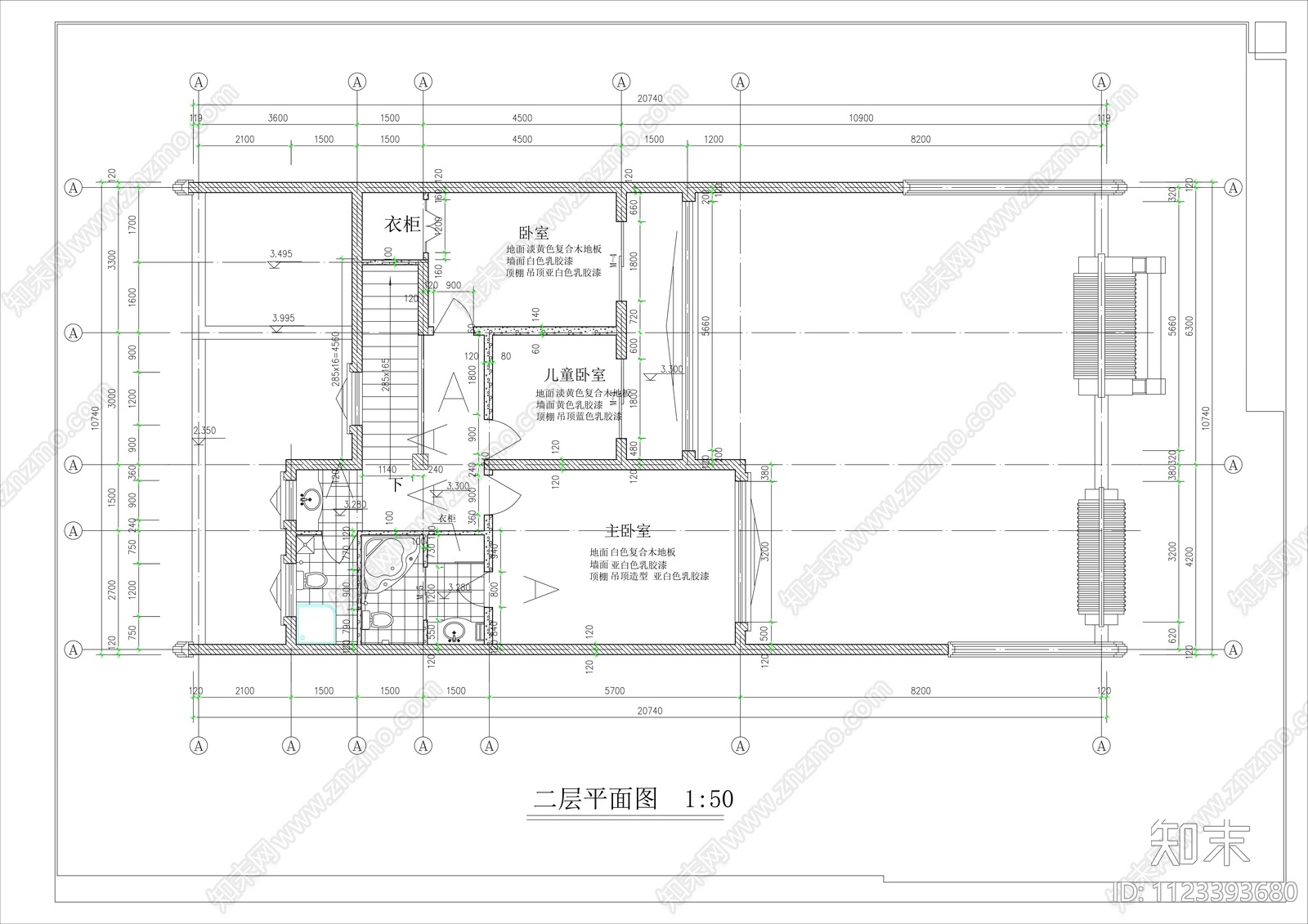 中式四合院平面图cad施工图下载【ID:1123393680】