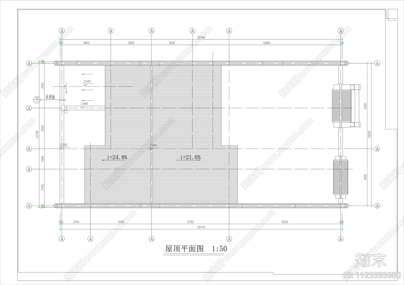 中式四合院平面图cad施工图下载【ID:1123393680】