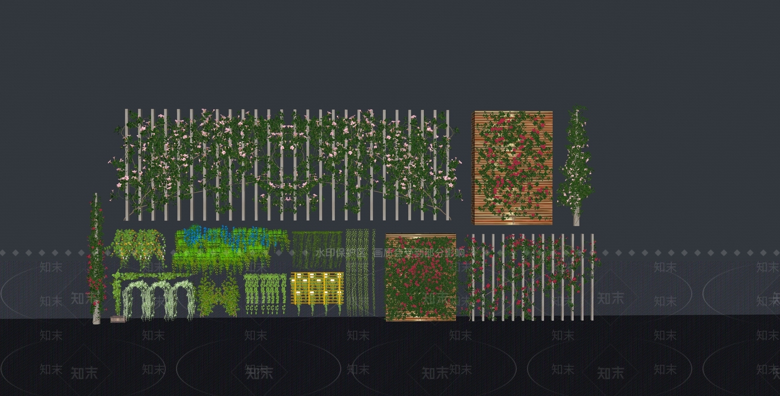 藤本类植物SU模型下载【ID:1123613686】