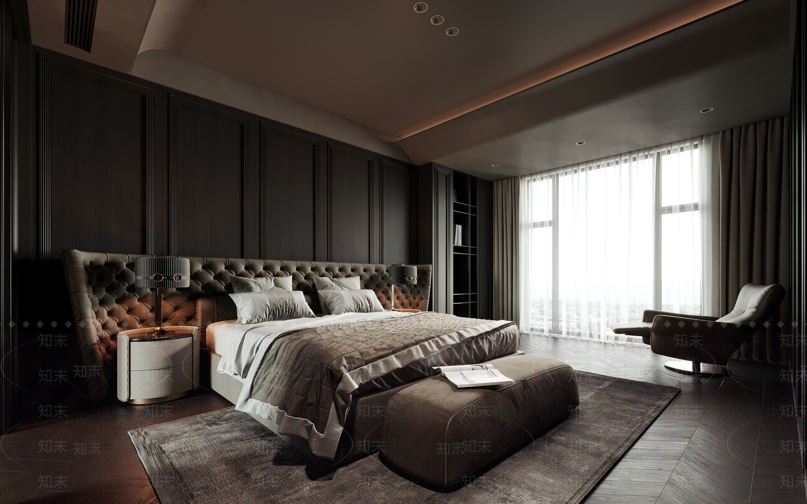 现代卧室3D模型下载【ID:1123406117】