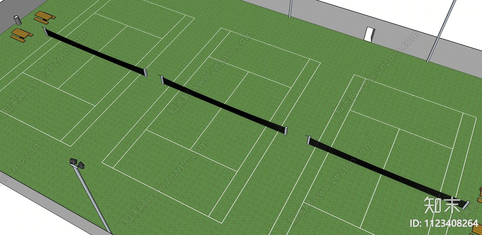 现代足球场SU模型下载【ID:1123408264】