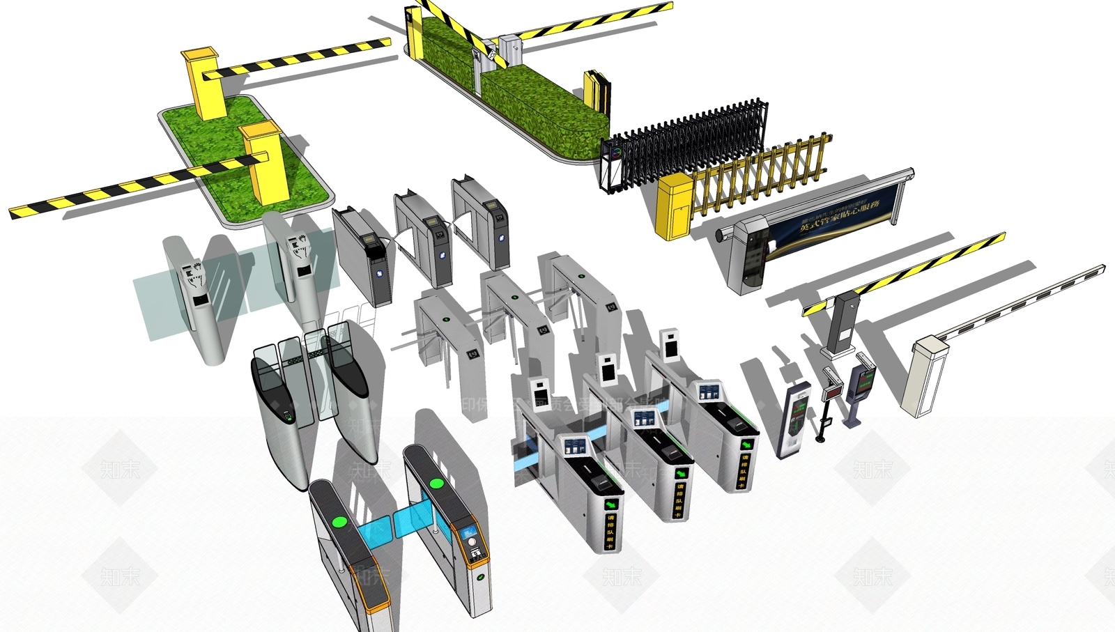 摆闸SU模型下载【ID:1123418842】