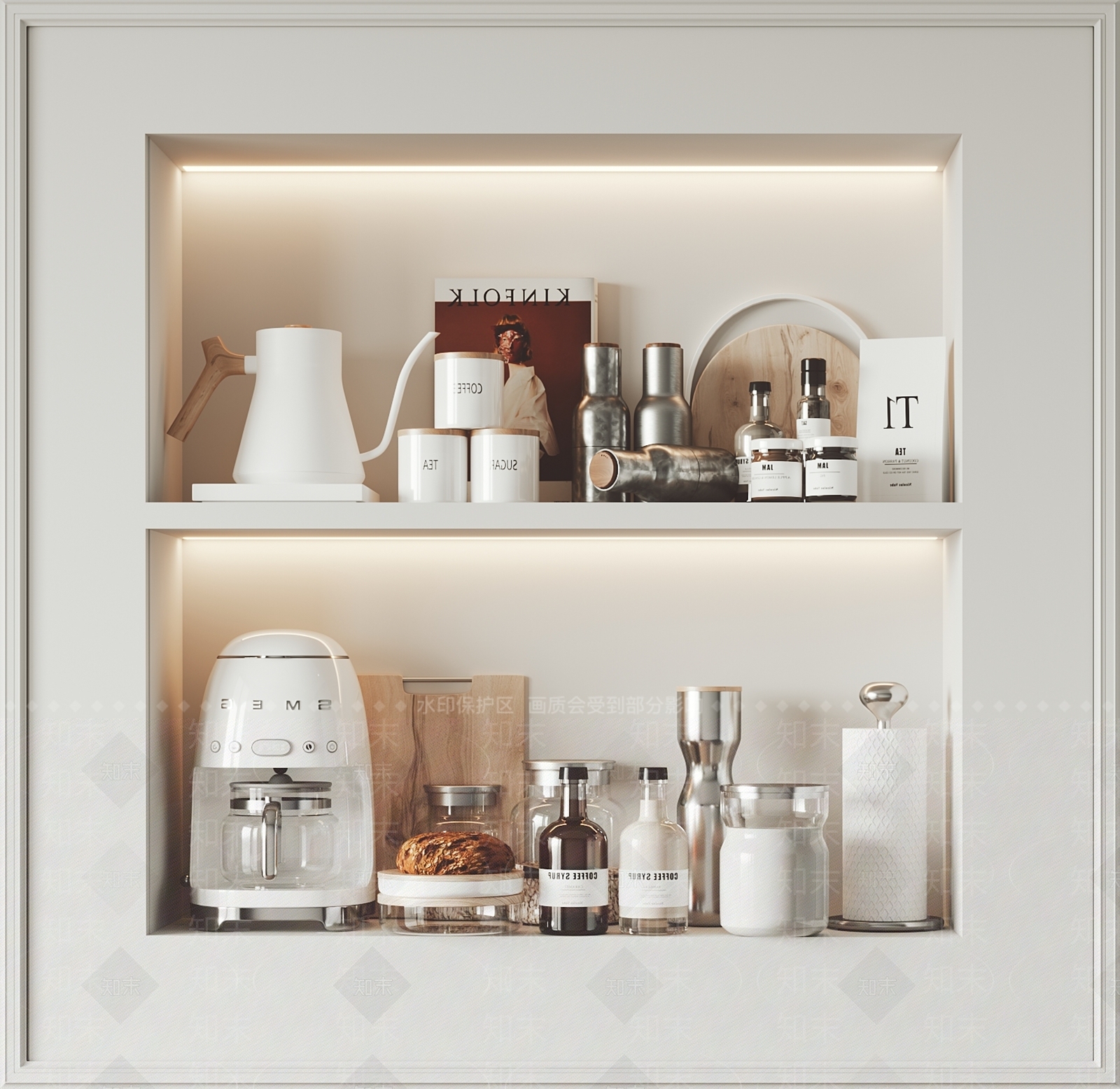 厨房用品组合3D模型下载【ID:1123426222】