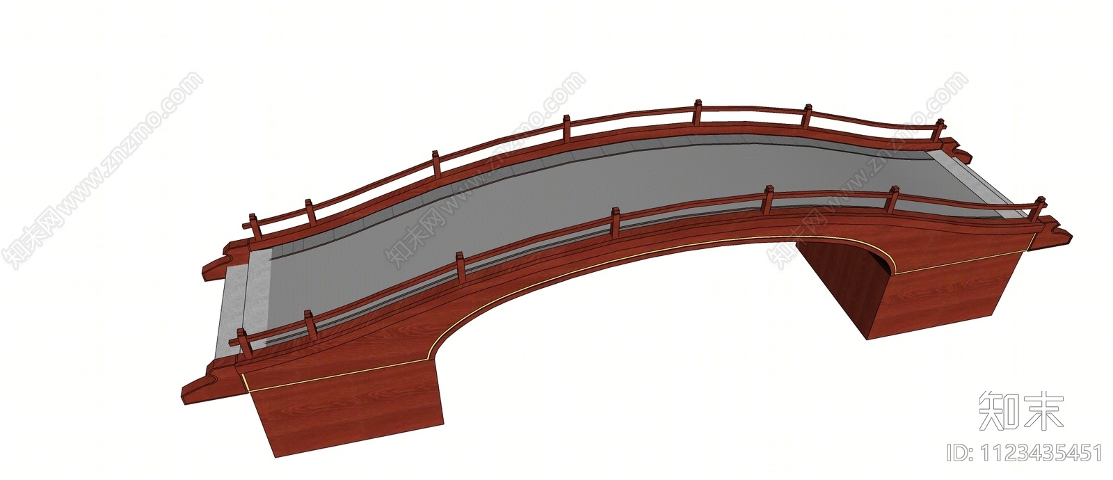 新中式景观桥SU模型下载【ID:1123435451】