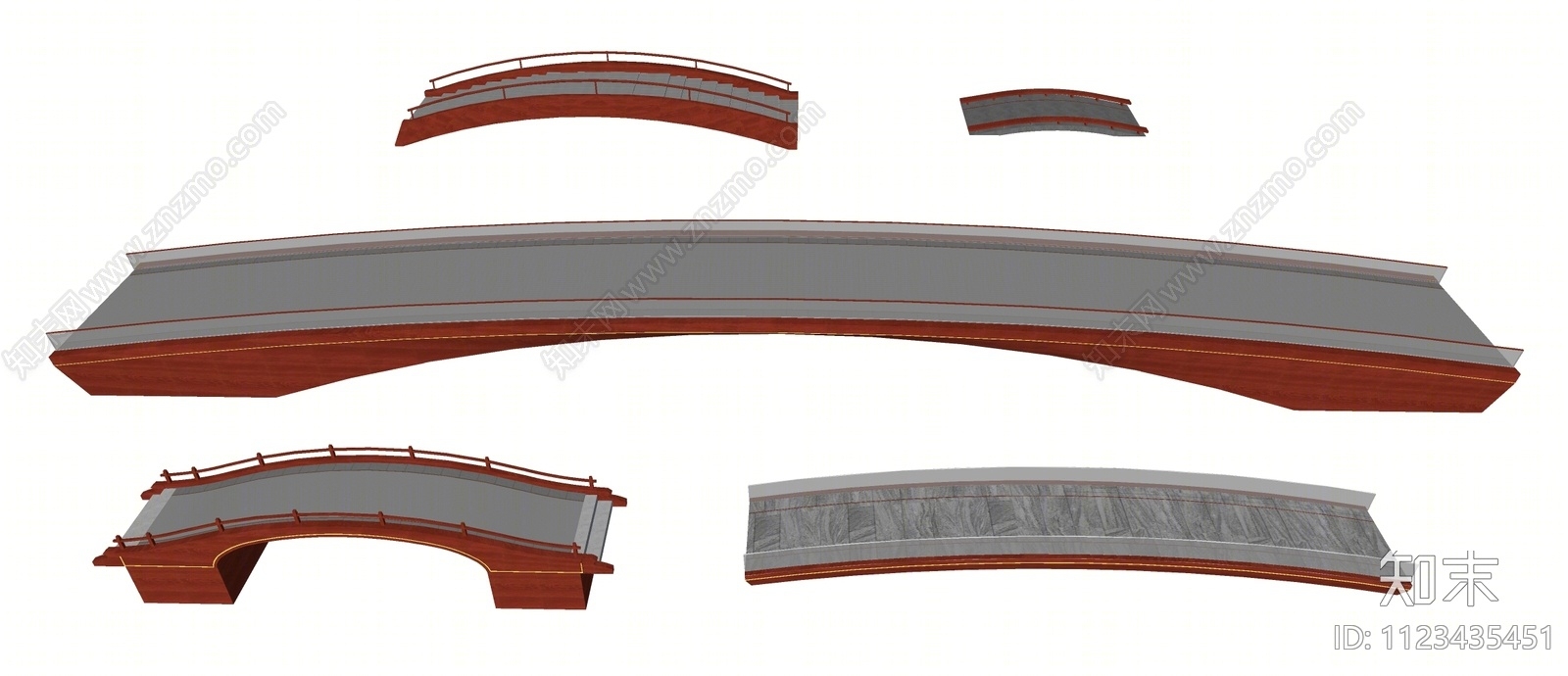 新中式景观桥SU模型下载【ID:1123435451】