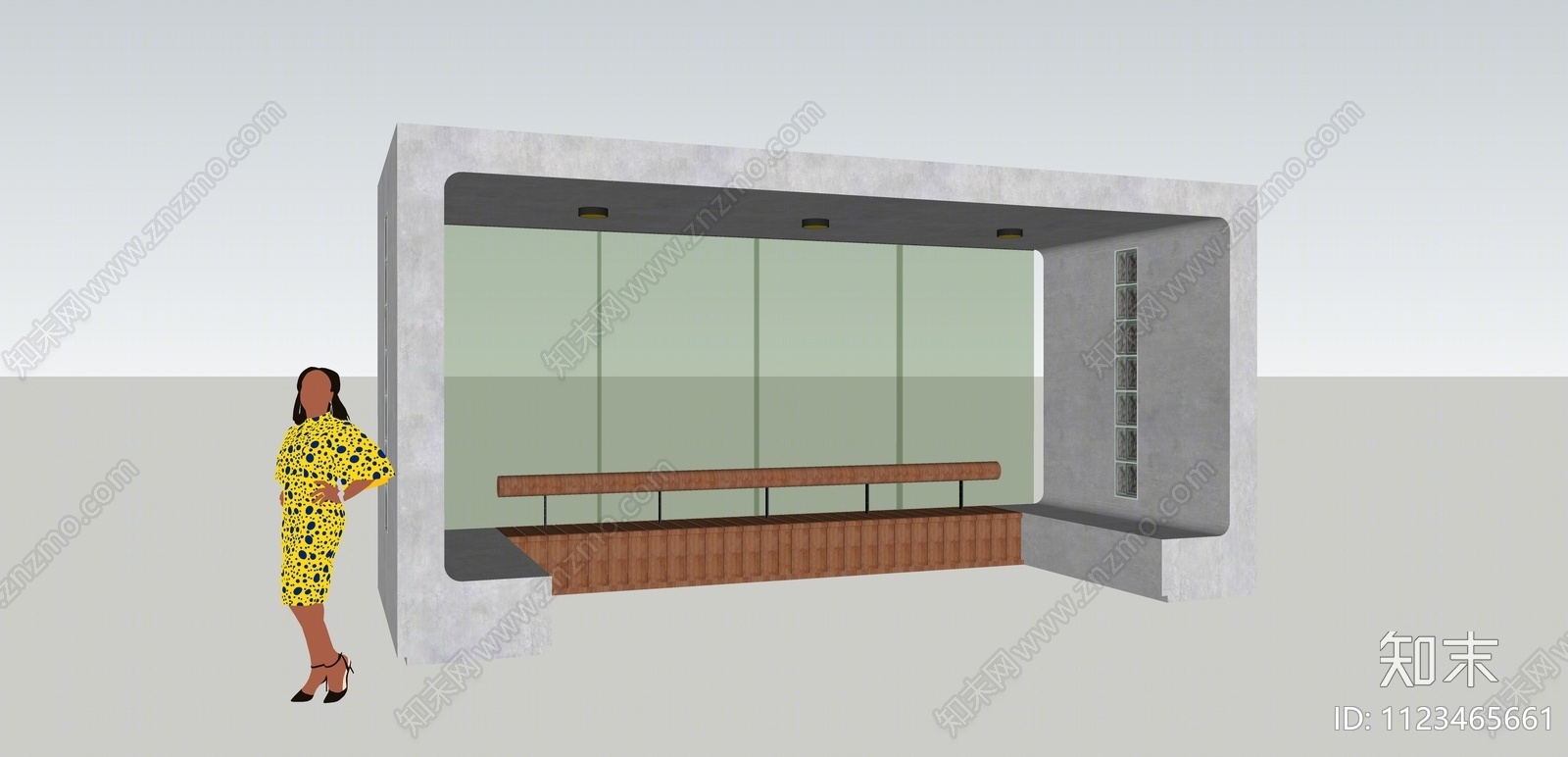 现代休息驿站SU模型下载【ID:1123465661】