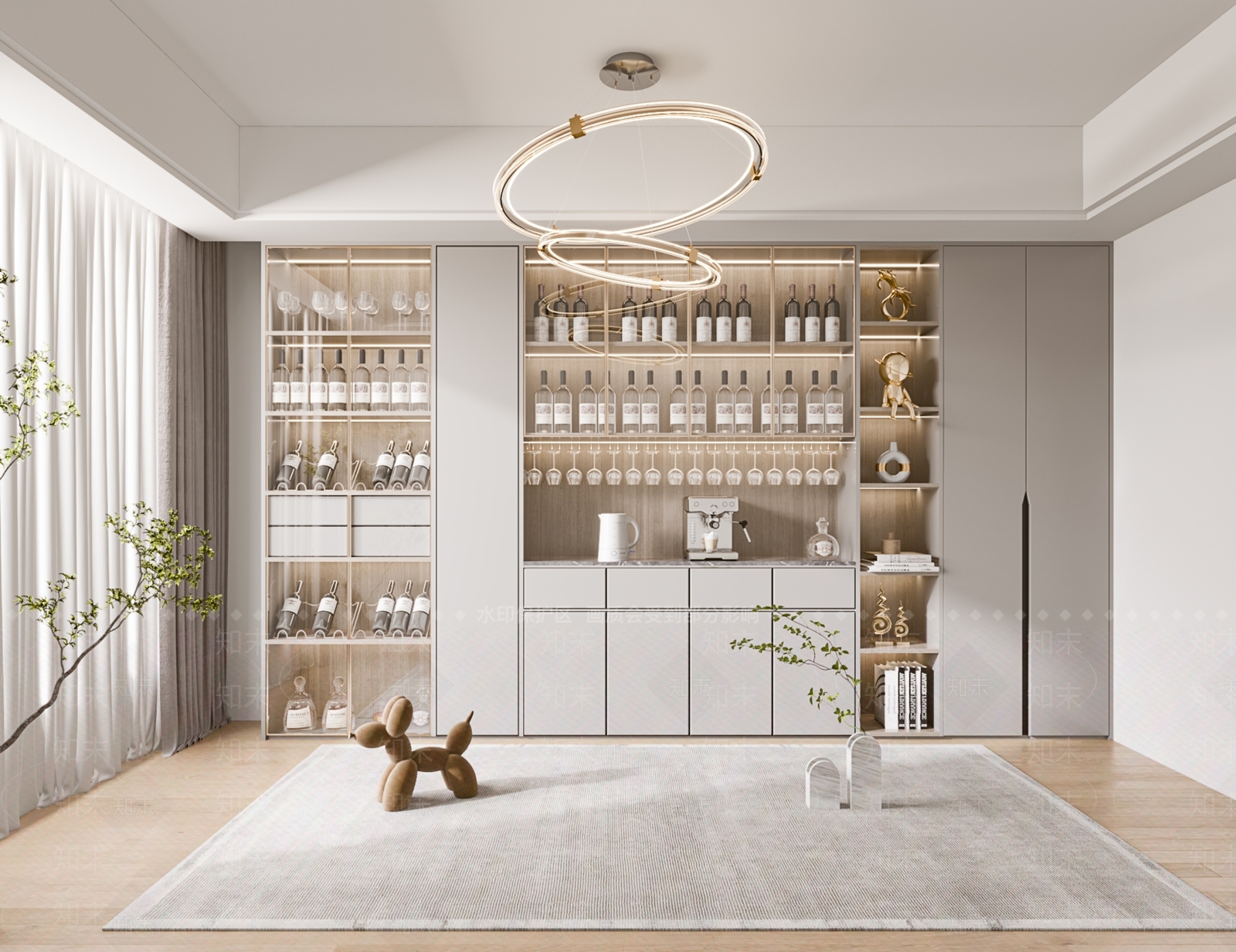 现代酒柜3D模型下载【ID:1123469957】