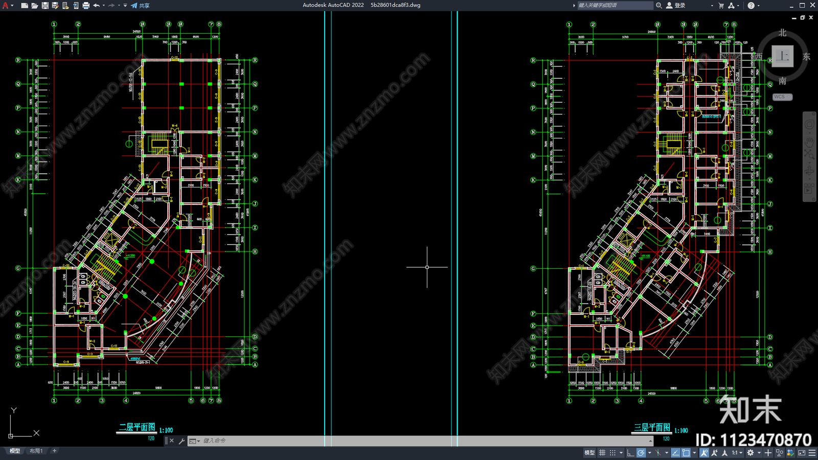 欧式会所建筑cad施工图下载【ID:1123470870】