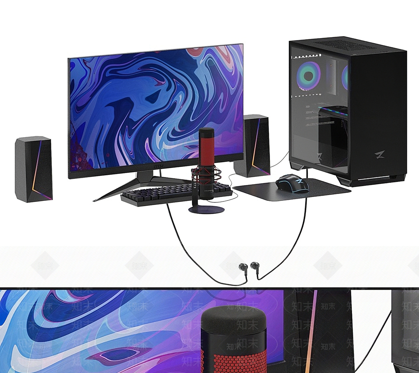 台式电脑3D模型下载【ID:1123486270】