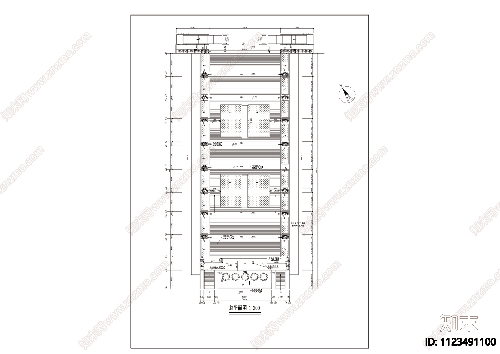 学校入口台阶及值班室cad图cad施工图下载【ID:1123491100】