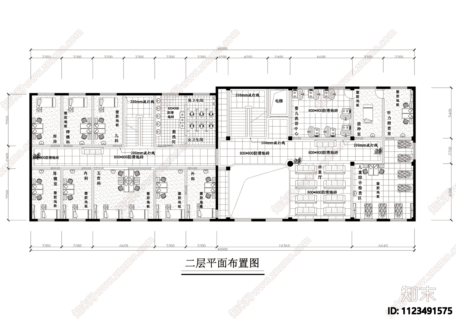 8层医院装修节点CAD图cad施工图下载【ID:1123491575】