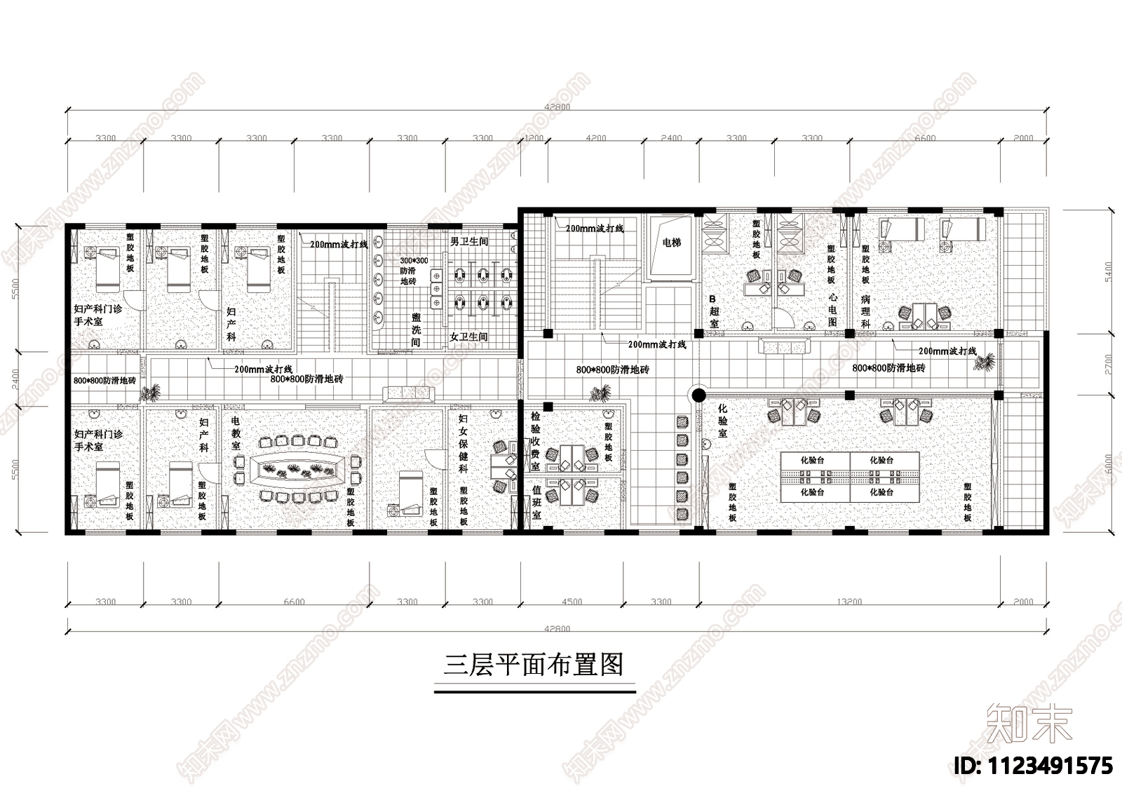 8层医院装修节点CAD图cad施工图下载【ID:1123491575】