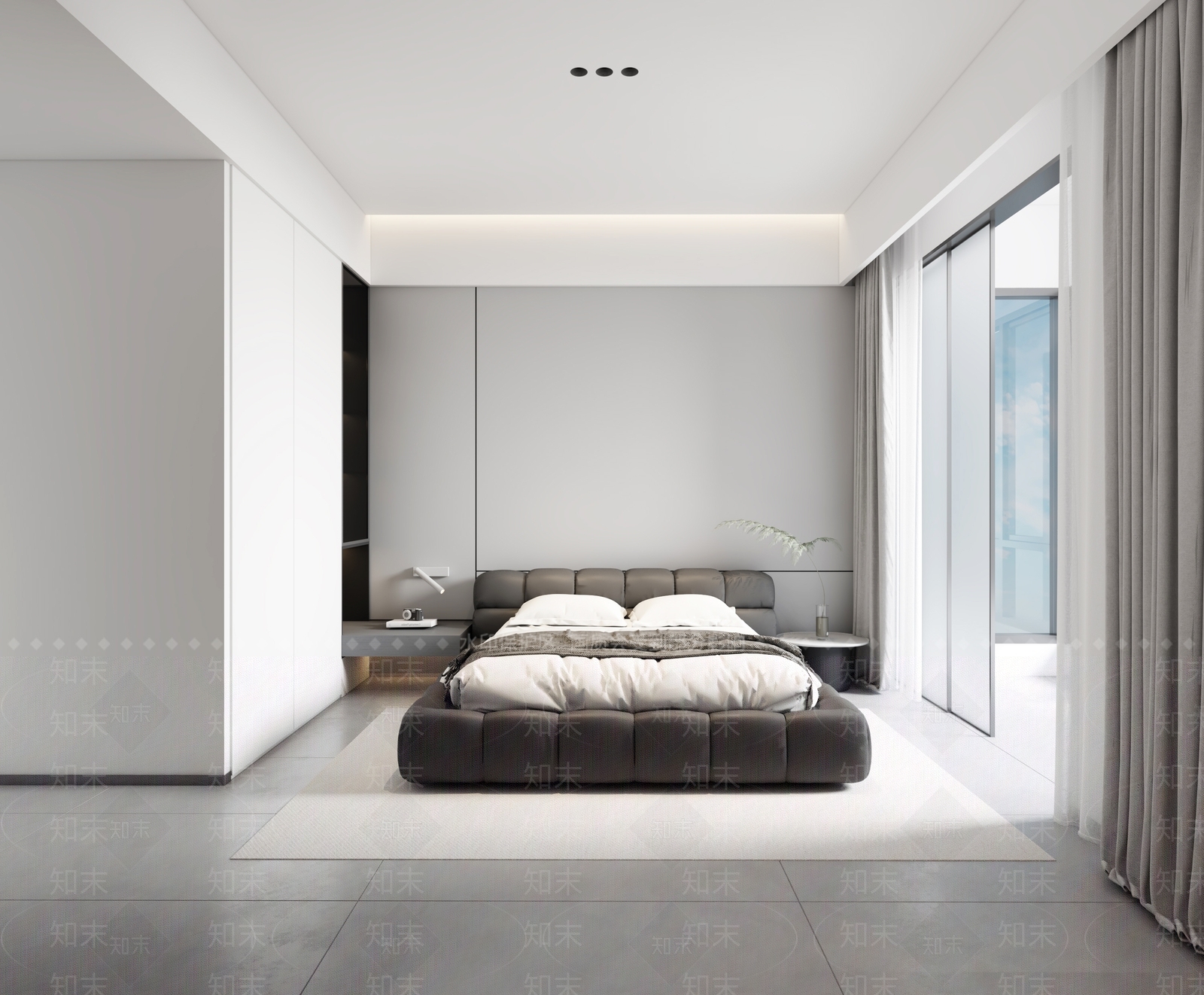 现代家居卧室3D模型下载【ID:1123496122】_知末3d模型网