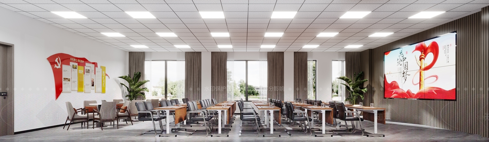 现代礼堂3D模型下载【ID:1123503243】
