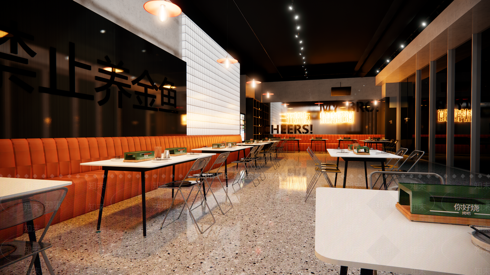 工业快餐店SU模型下载【ID:1123512256】