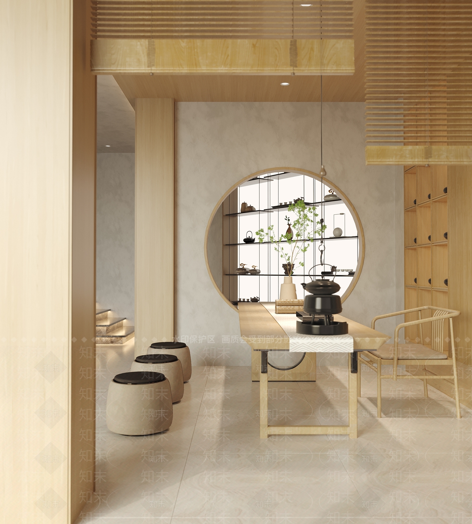 新中式茶叶店3D模型下载【ID:1123516776】