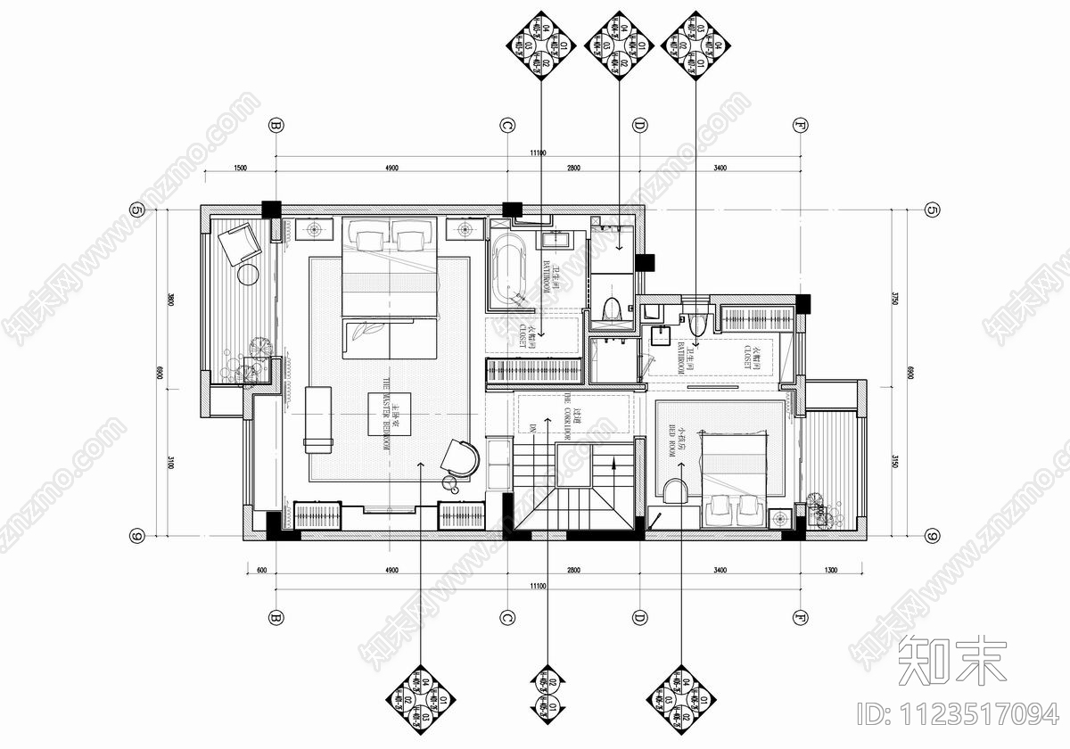 260㎡四层小别墅施工图下载【ID:1123517094】