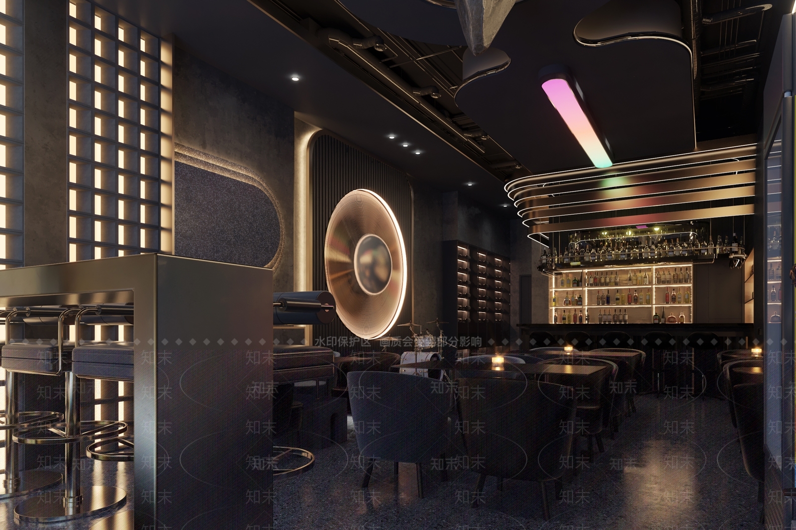 现代音乐酒吧3D模型下载【ID:1123518050】