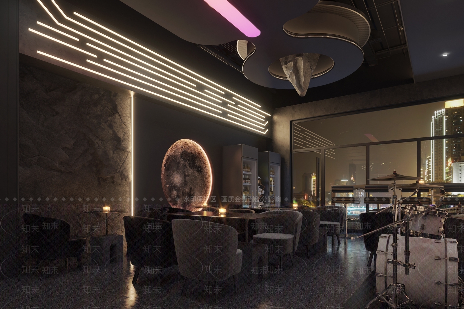 现代音乐酒吧3D模型下载【ID:1123518050】