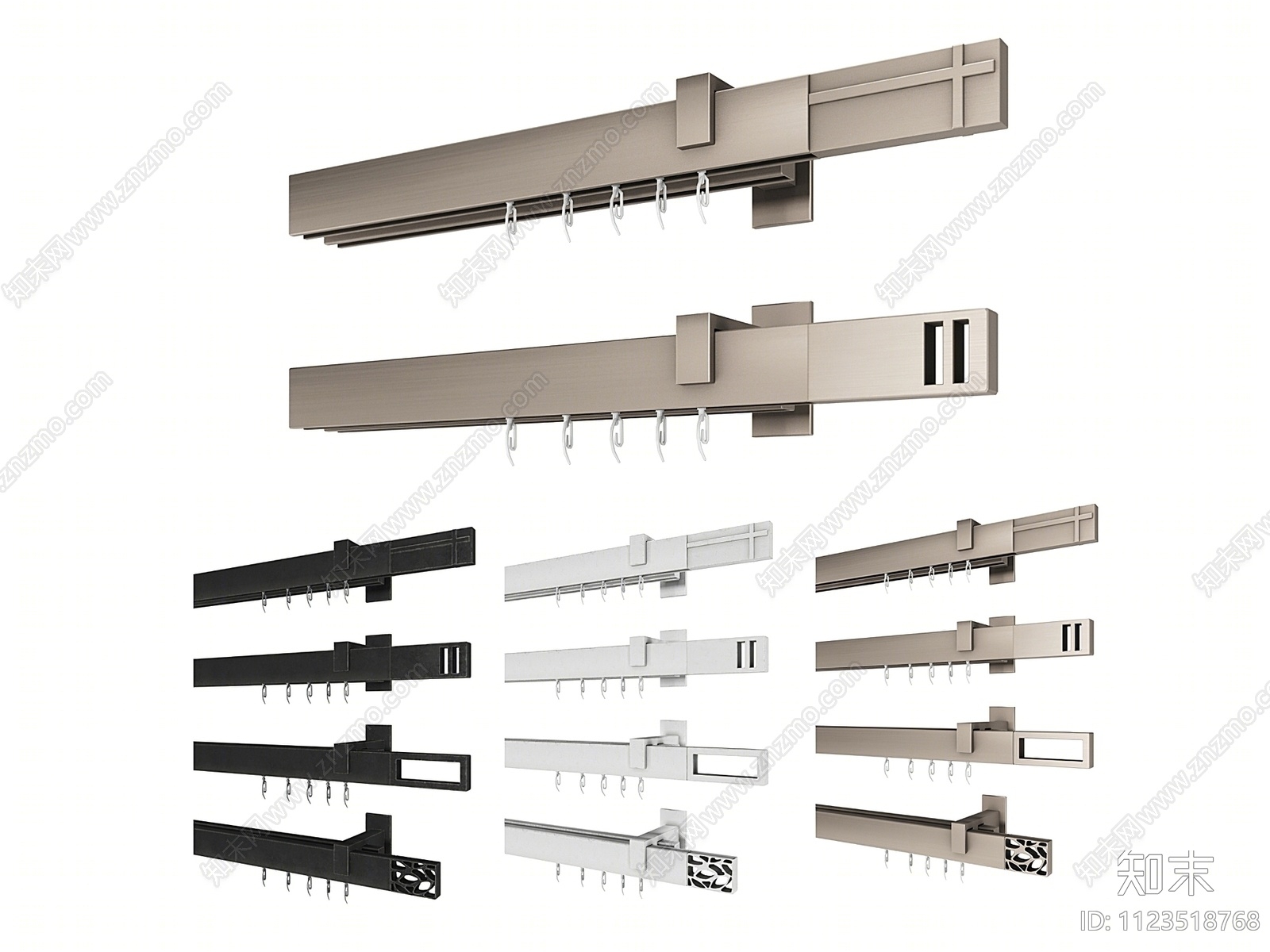 窗帘轨道3D模型下载【ID:1123518768】