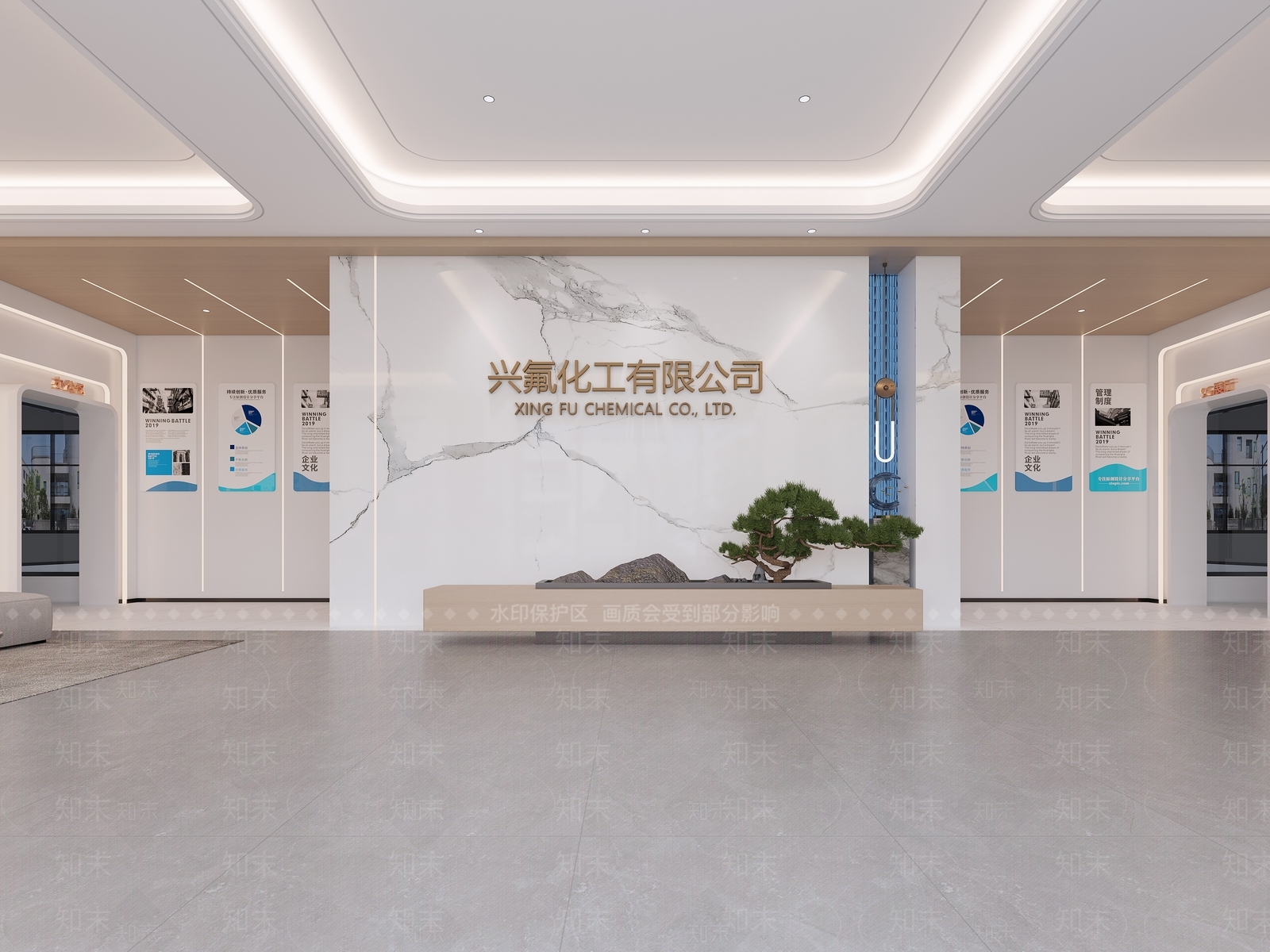 现代公司大堂3D模型下载【ID:1123523080】