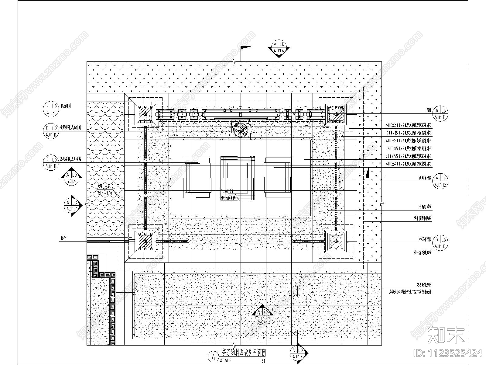 俊豪橡树澜湾私家花园景观cad施工图下载【ID:1123525424】