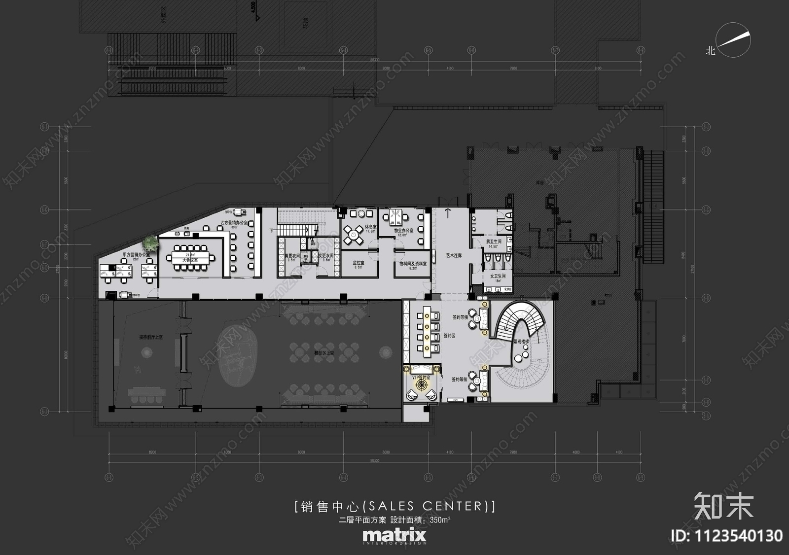 广州华润天合销售中心cad施工图下载【ID:1123540130】