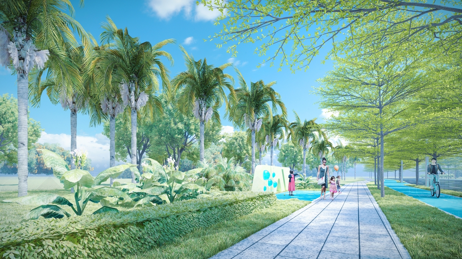 现代公园景观SU模型下载【ID:1123540983】