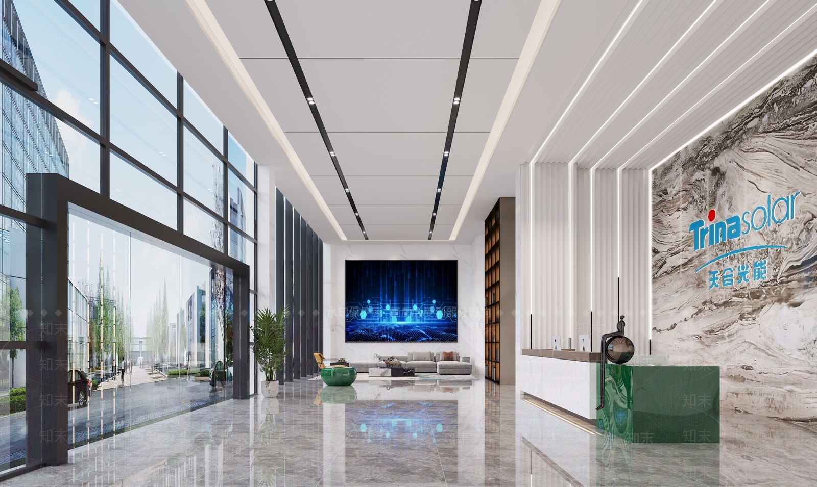 现代公司大堂3D模型下载【ID:1123542905】