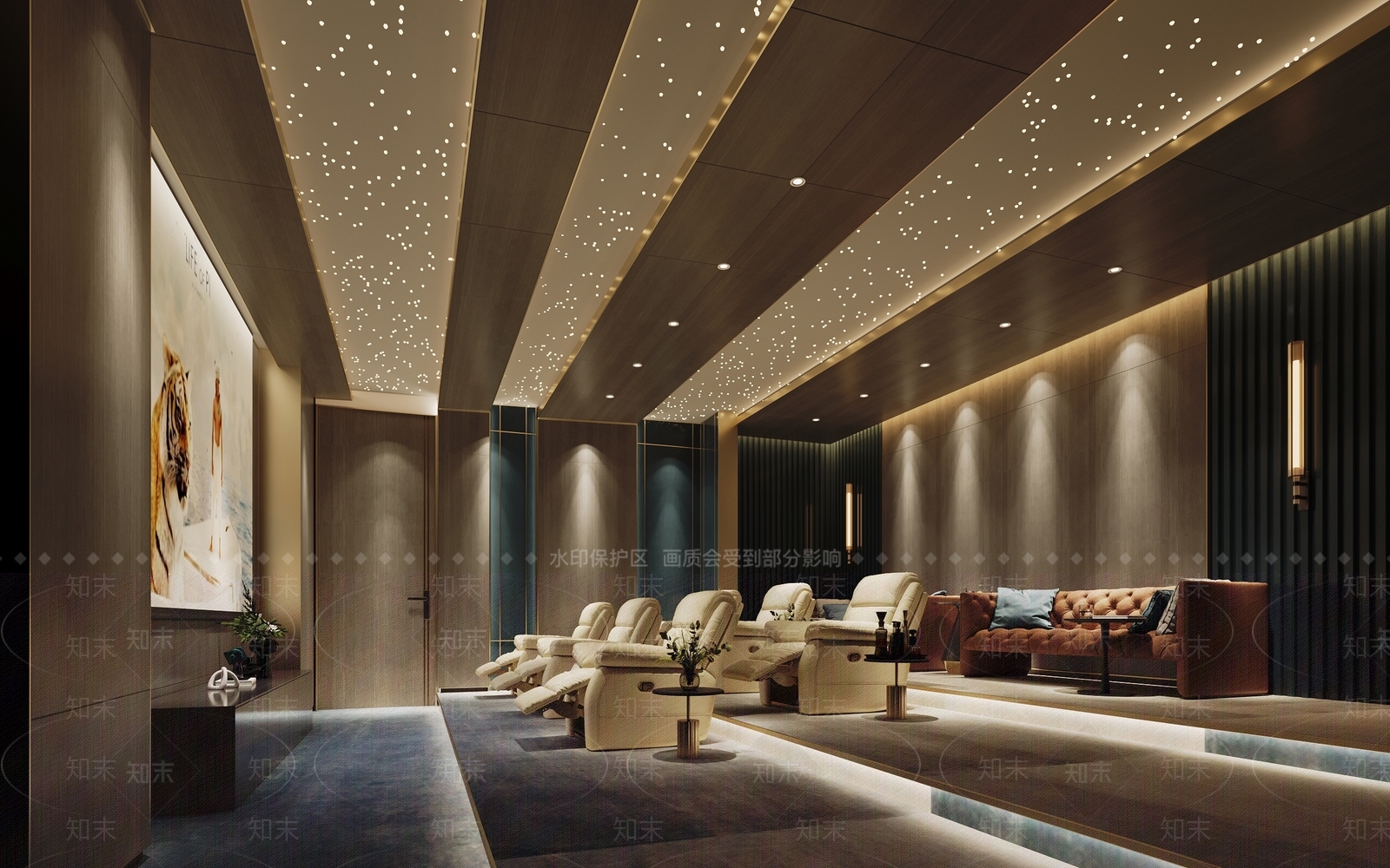 现代影视厅3D模型下载【ID:1123544575】