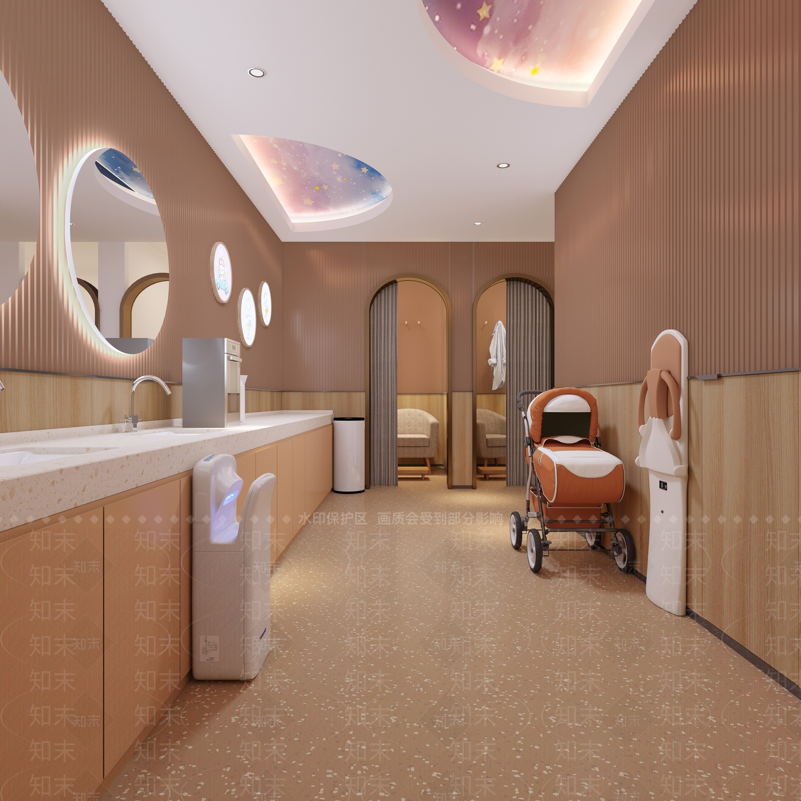 现代母婴室3D模型下载【ID:1123554553】