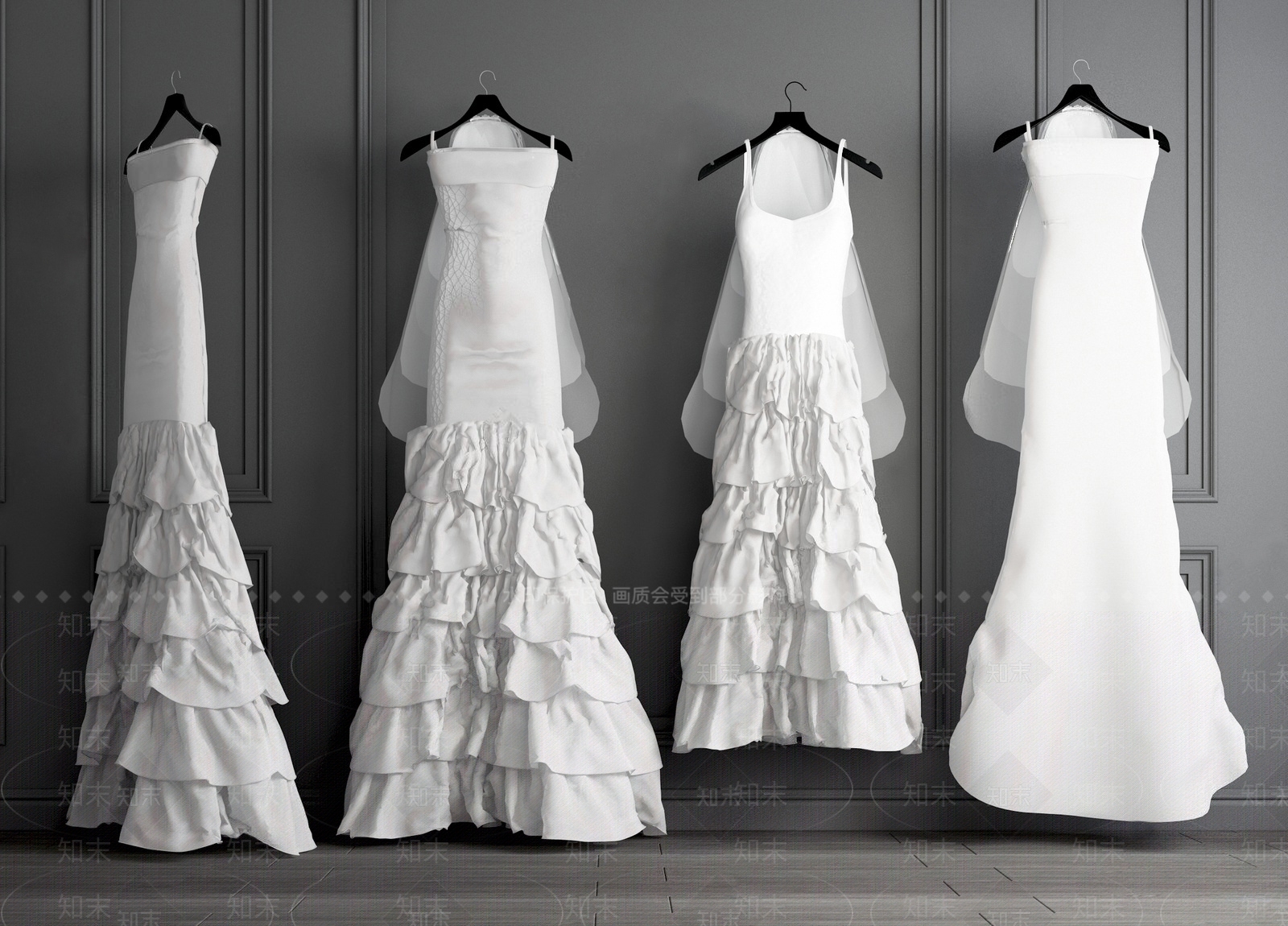 展示服装婚纱SU模型下载【ID:1123562869】