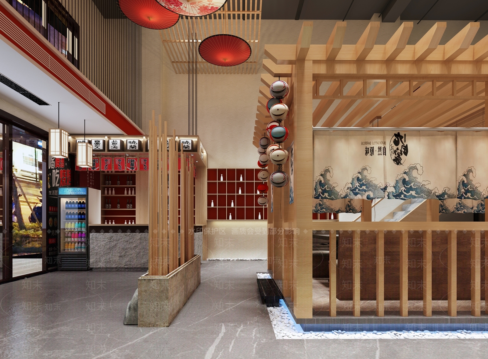 日式烧烤店3D模型下载【ID:1123567520】