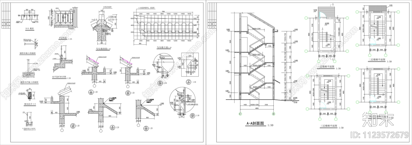 新中式民居楼立面图建筑cad施工图下载【ID:1123572679】