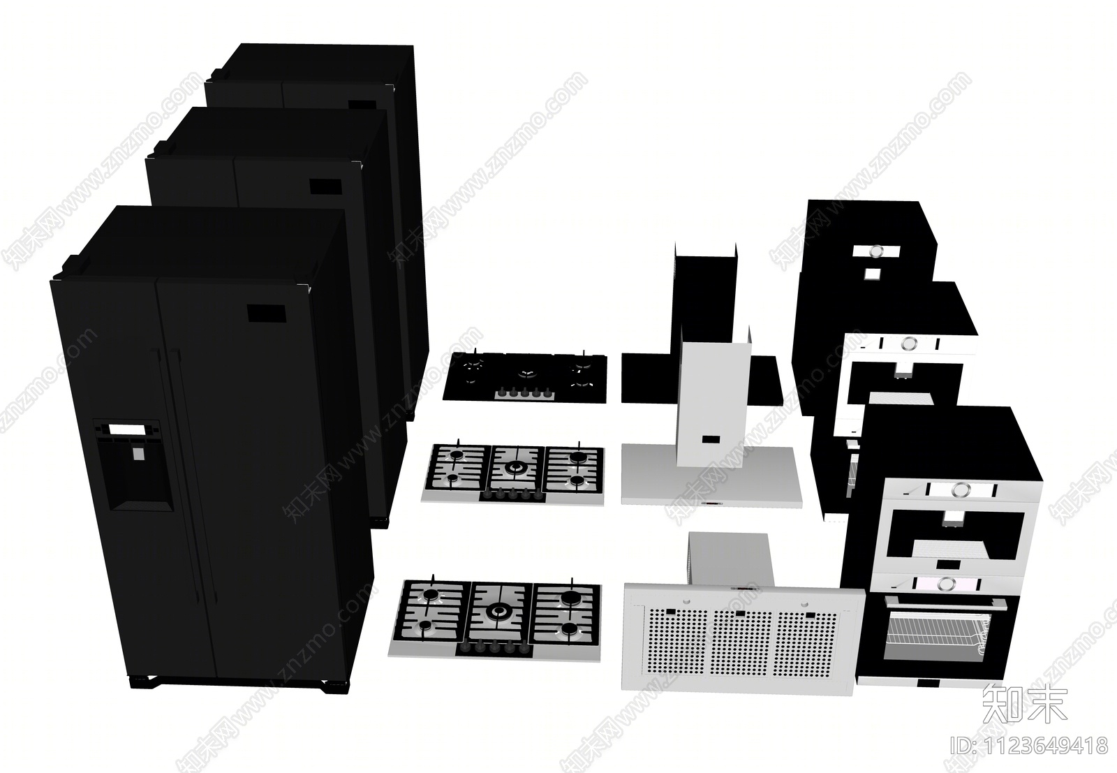 家用电器组合SU模型下载【ID:1123649418】