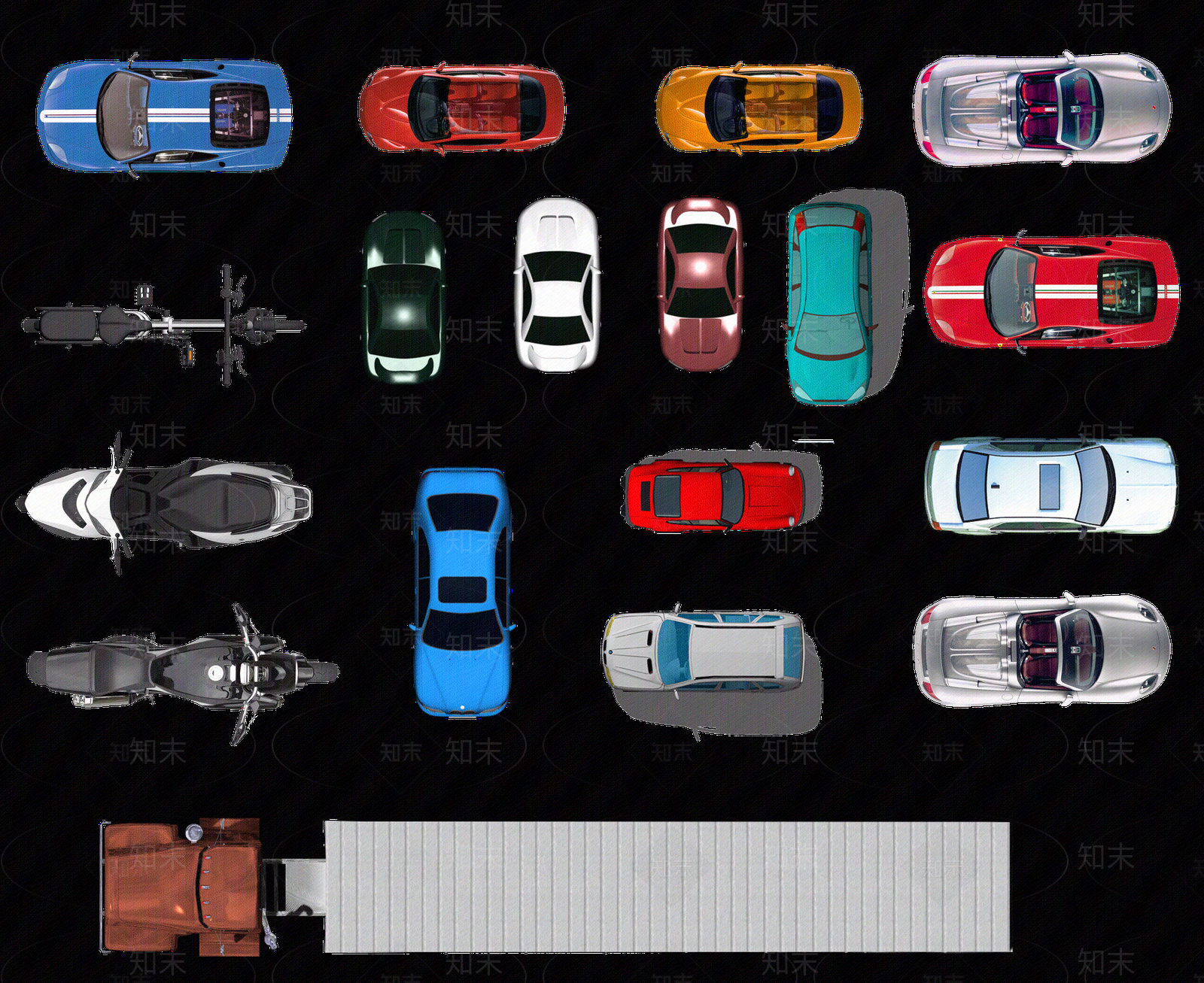 交通工具车摩托车自行车psd免抠贴图贴图下载【ID:1123593631】