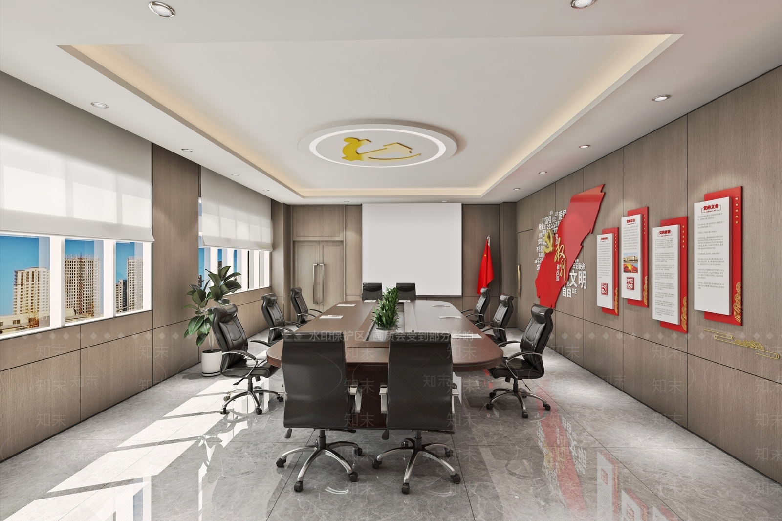 现代党建之家3D模型下载【ID:1123594048】