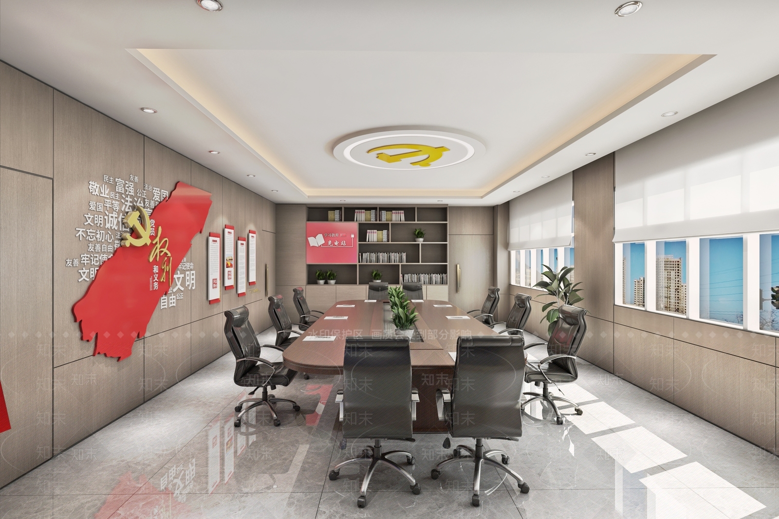 现代党建之家3D模型下载【ID:1123594048】