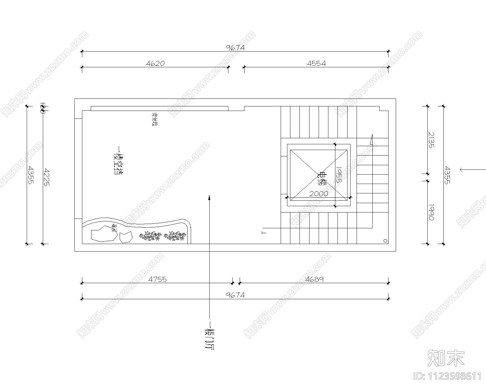 足浴店平面方案cad施工图下载【ID:1123598611】