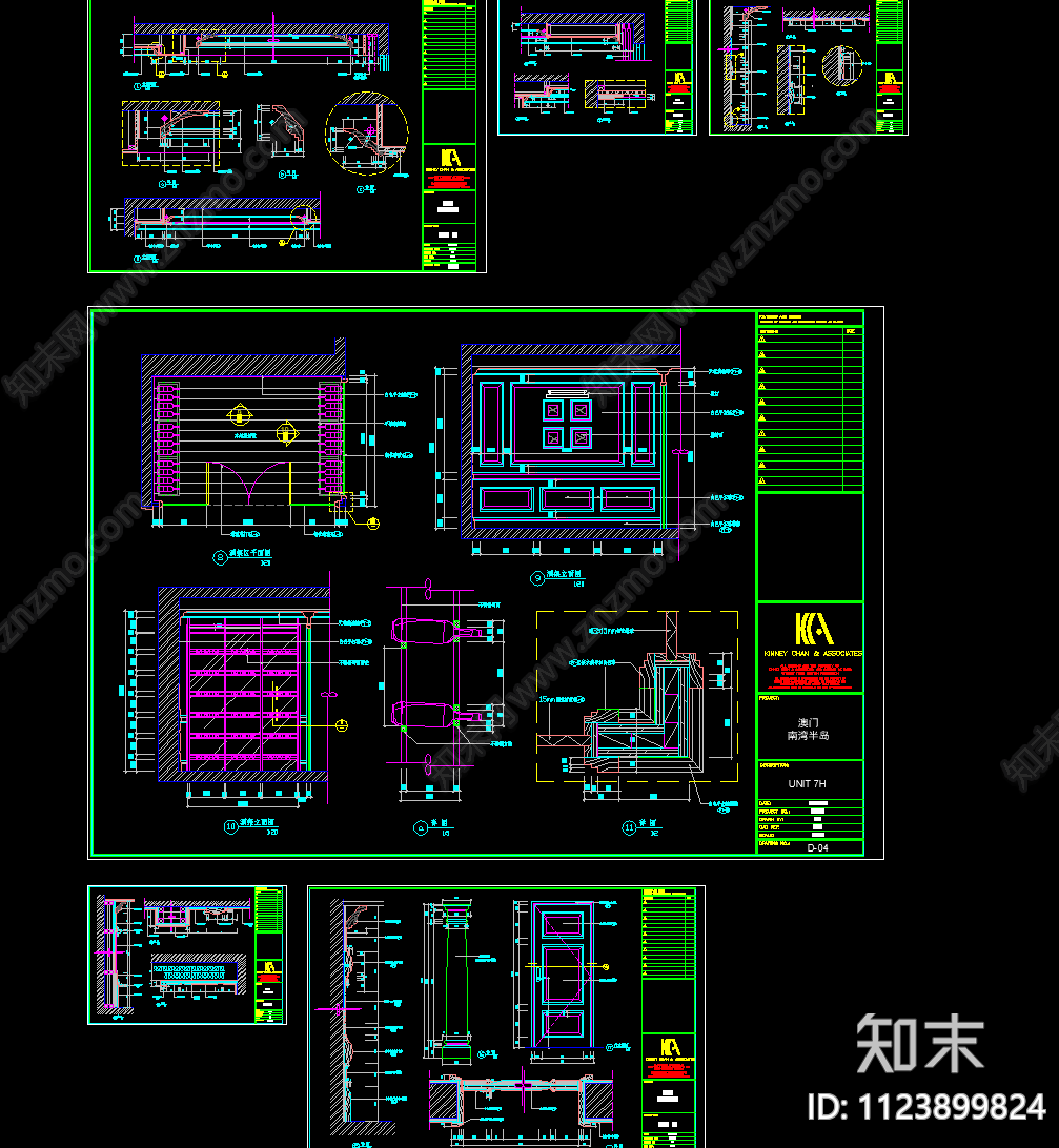 现别墅设计cad施工图下载【ID:1123899824】