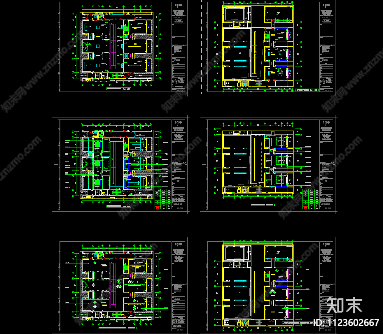 现代简约艺术馆cad施工图下载【ID:1123602667】