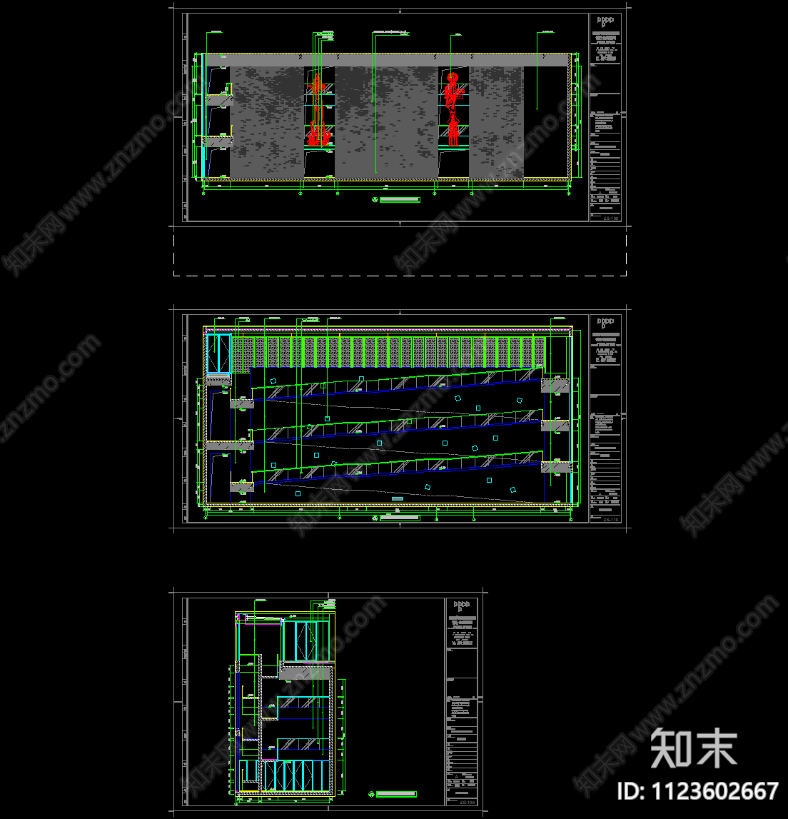 现代简约艺术馆cad施工图下载【ID:1123602667】