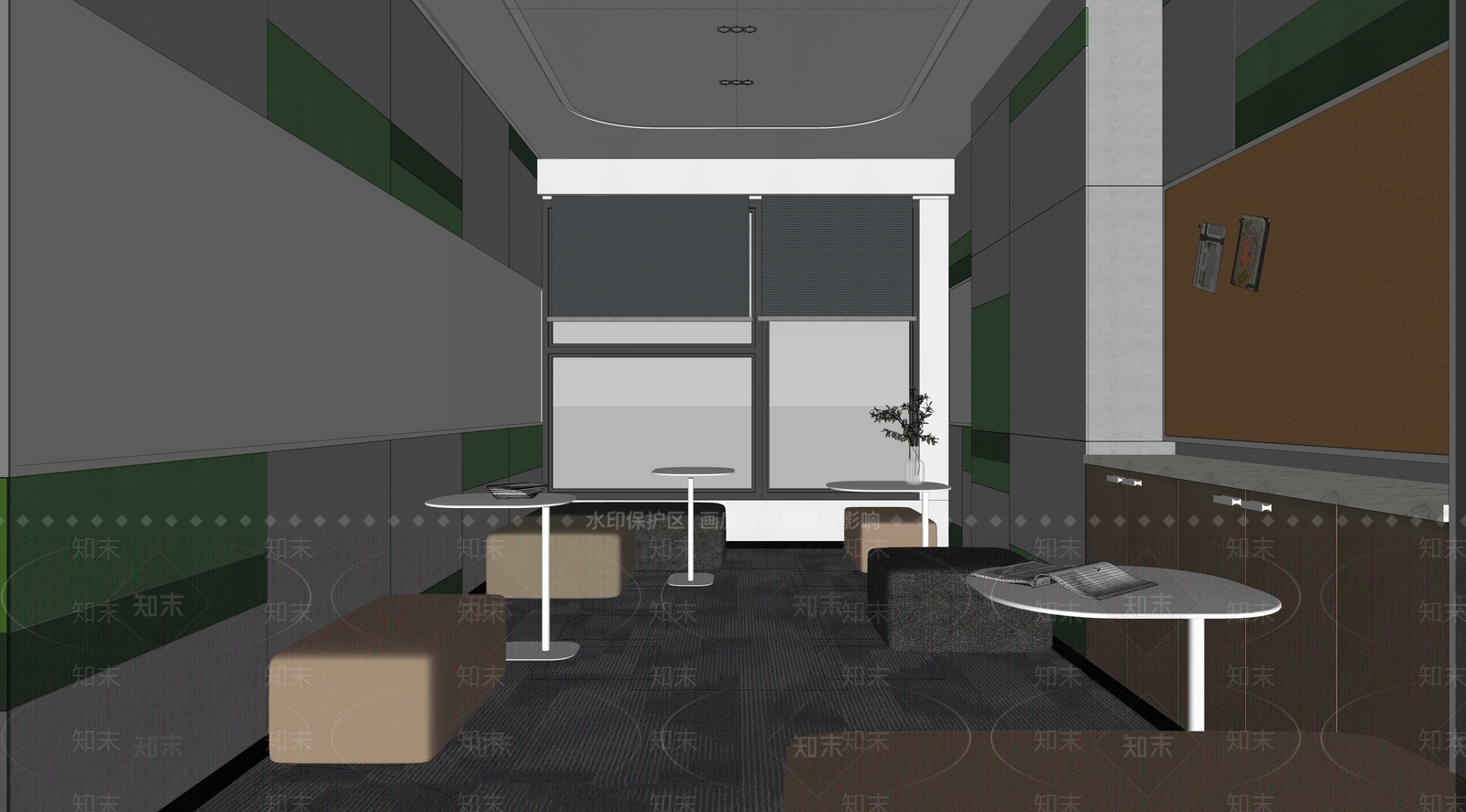 现代茶水间SU模型下载【ID:1123604664】