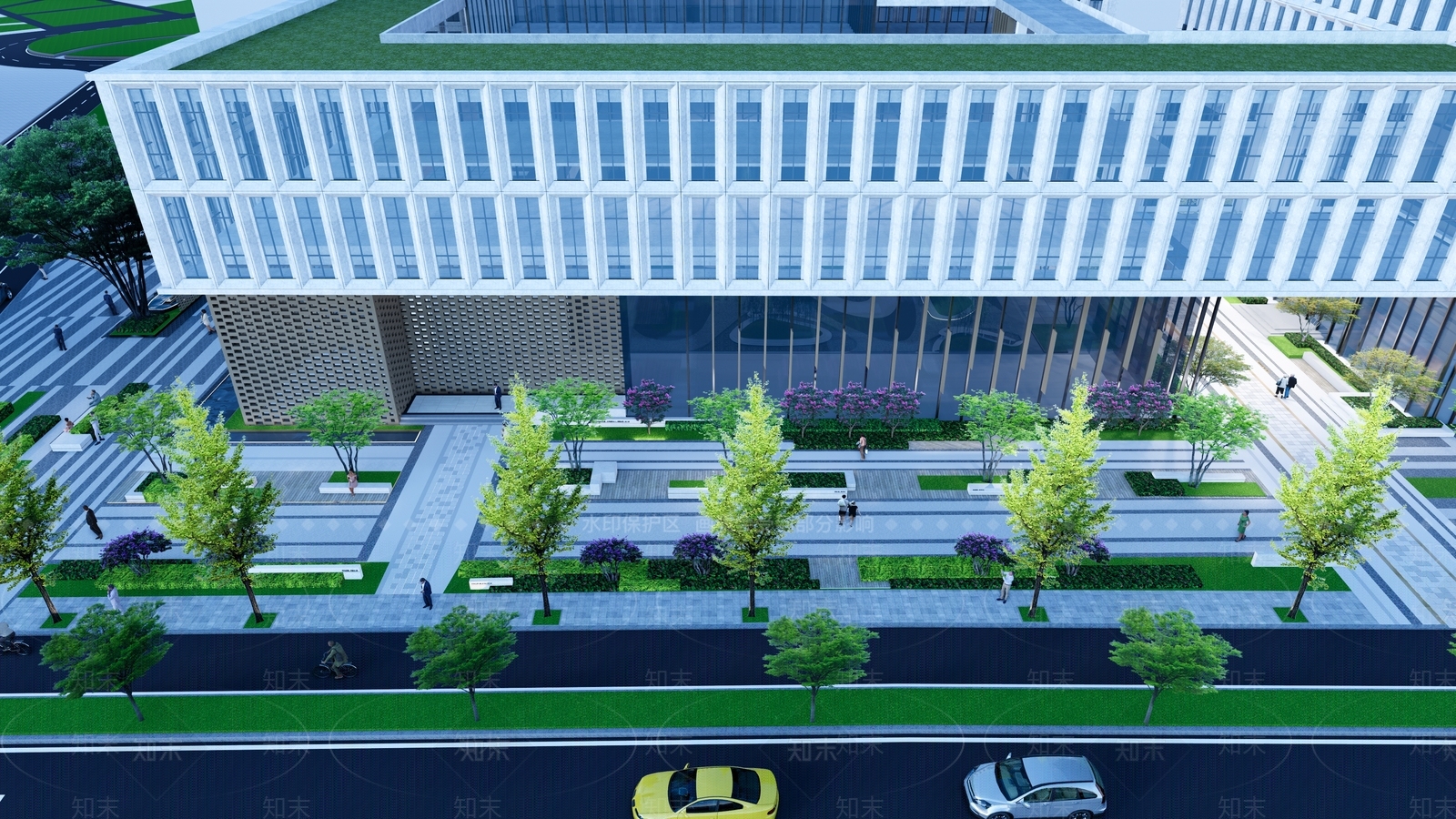 现代办公景观SU模型下载【ID:1123680178】