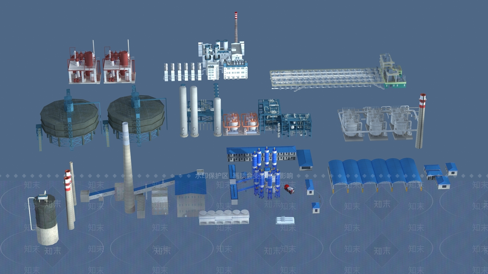 工厂设备3D模型下载【ID:1123610080】