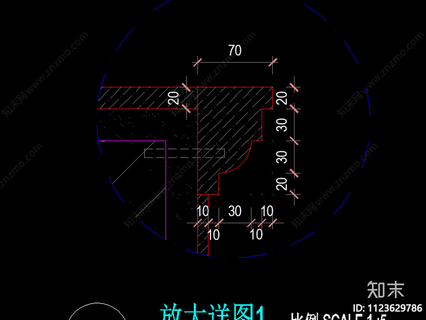欧式花钵立柱铁艺栏杆cad施工图下载【ID:1123629786】