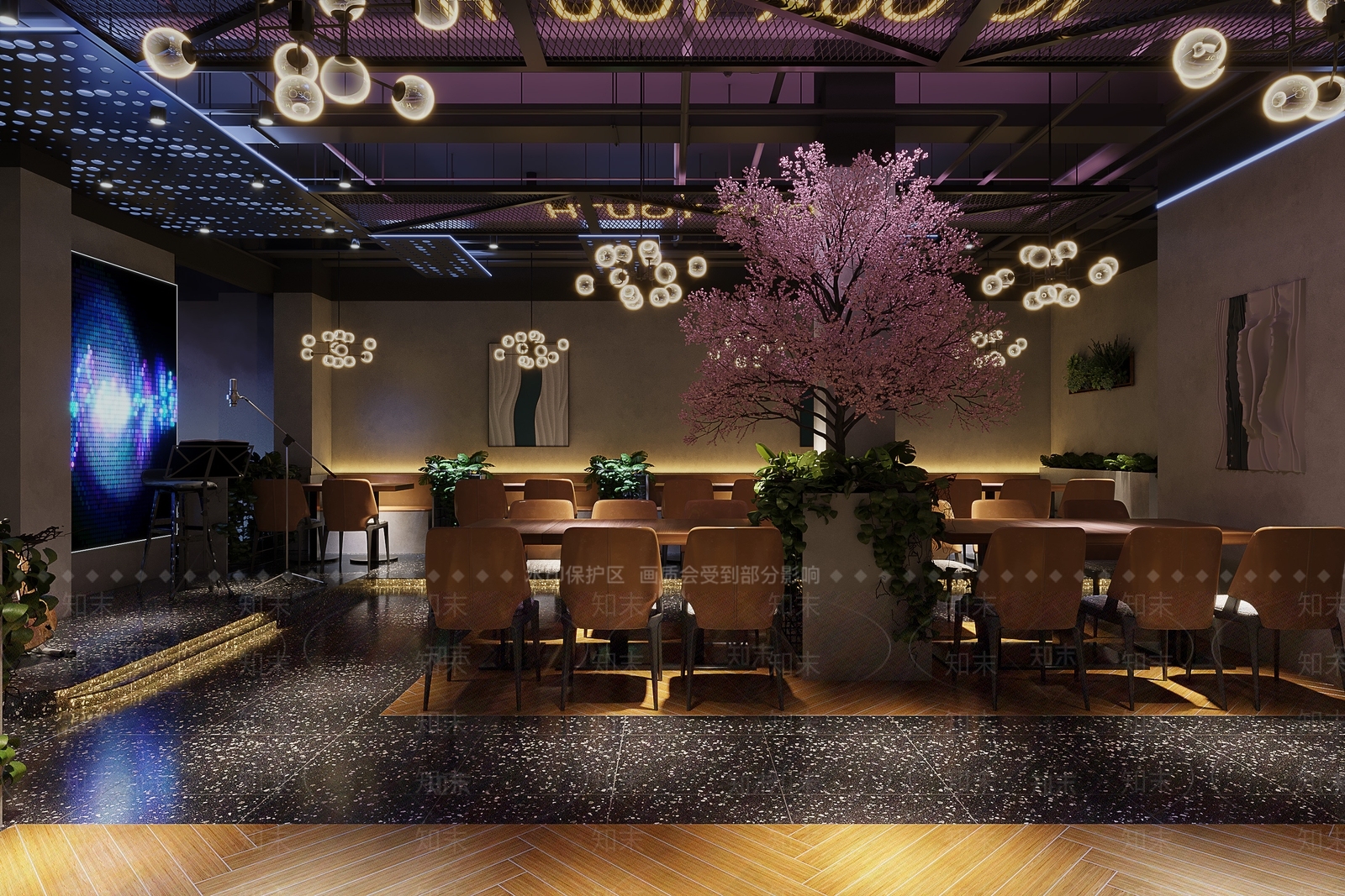 现代音乐餐厅3D模型下载【ID:1123631040】