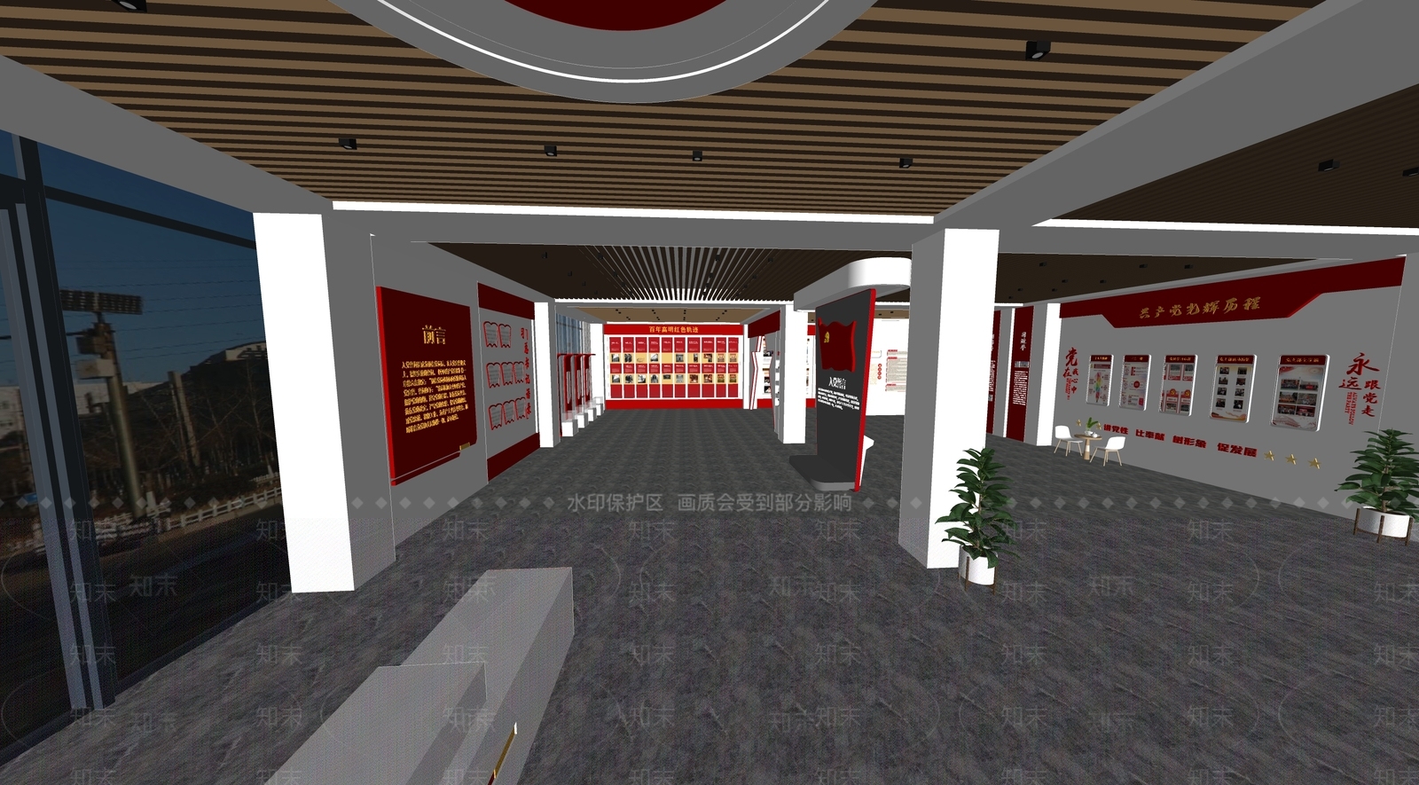 现代党史展厅SU模型下载【ID:1123635866】